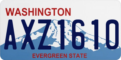 WA license plate AXZ1610