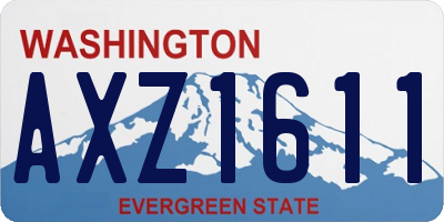 WA license plate AXZ1611