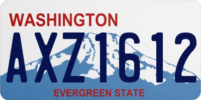 WA license plate AXZ1612