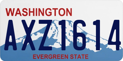 WA license plate AXZ1614