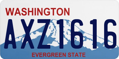 WA license plate AXZ1616