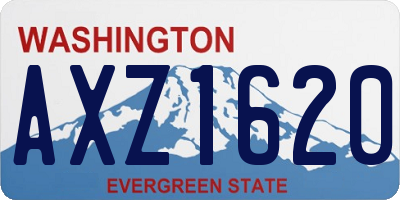 WA license plate AXZ1620