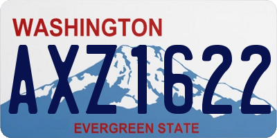 WA license plate AXZ1622