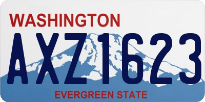 WA license plate AXZ1623
