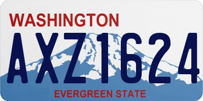 WA license plate AXZ1624