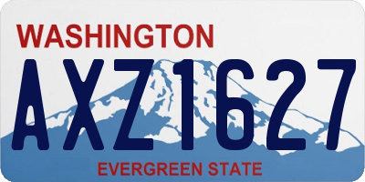 WA license plate AXZ1627