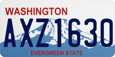 WA license plate AXZ1630