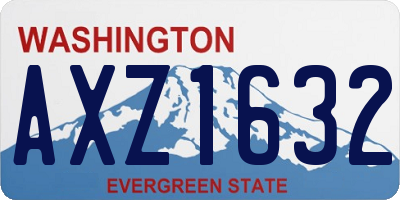 WA license plate AXZ1632