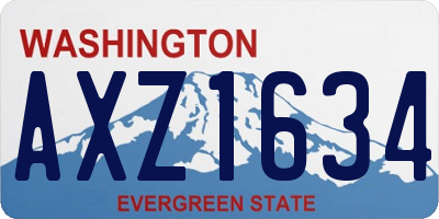 WA license plate AXZ1634