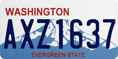 WA license plate AXZ1637