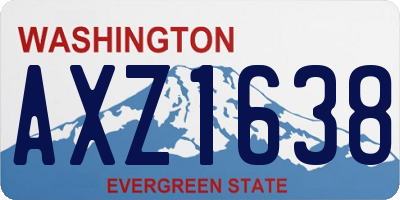 WA license plate AXZ1638