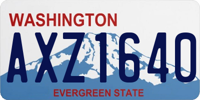 WA license plate AXZ1640