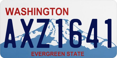 WA license plate AXZ1641