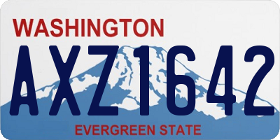 WA license plate AXZ1642