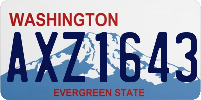 WA license plate AXZ1643