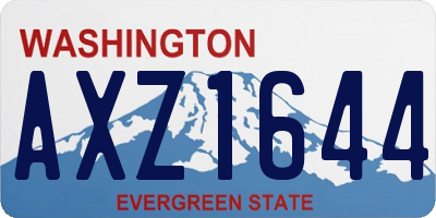 WA license plate AXZ1644