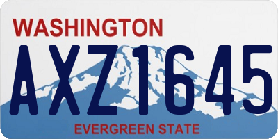 WA license plate AXZ1645