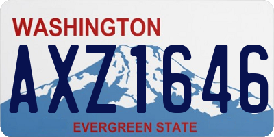 WA license plate AXZ1646