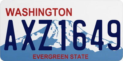 WA license plate AXZ1649