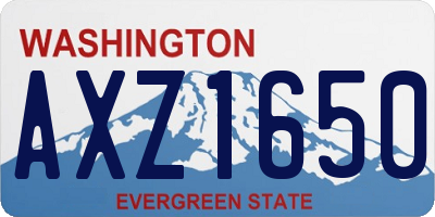 WA license plate AXZ1650