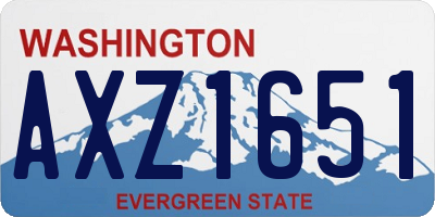 WA license plate AXZ1651