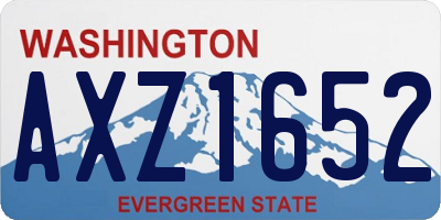 WA license plate AXZ1652
