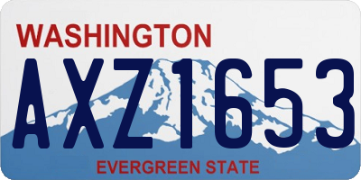 WA license plate AXZ1653