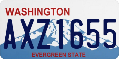 WA license plate AXZ1655