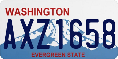 WA license plate AXZ1658
