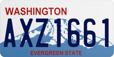 WA license plate AXZ1661