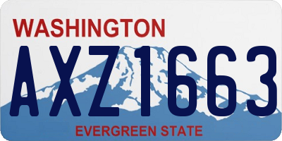 WA license plate AXZ1663