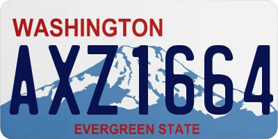 WA license plate AXZ1664