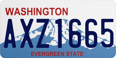 WA license plate AXZ1665