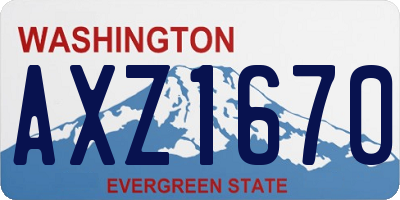 WA license plate AXZ1670