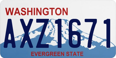 WA license plate AXZ1671