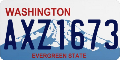 WA license plate AXZ1673