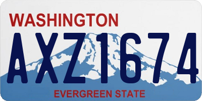 WA license plate AXZ1674