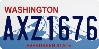 WA license plate AXZ1676