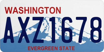 WA license plate AXZ1678