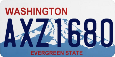 WA license plate AXZ1680