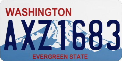 WA license plate AXZ1683