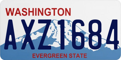 WA license plate AXZ1684