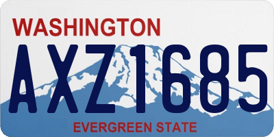 WA license plate AXZ1685