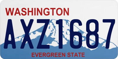 WA license plate AXZ1687