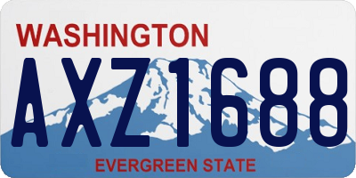 WA license plate AXZ1688