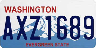 WA license plate AXZ1689