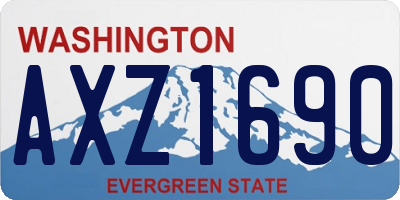 WA license plate AXZ1690