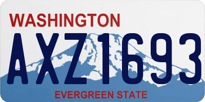 WA license plate AXZ1693