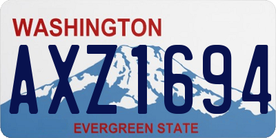 WA license plate AXZ1694