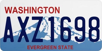 WA license plate AXZ1698